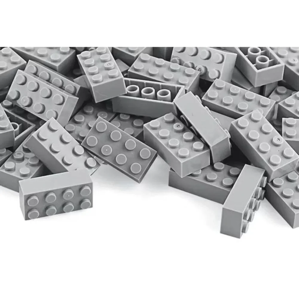 2x4 Bricks Dark Red 320 Pieces Parts Classic Building kit, Gray Light / 320 pcs